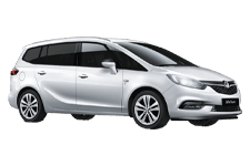 Car Hire Downpatrick - Vauxhall Zafira 5 + 2 - Minibus hire Downpatrick